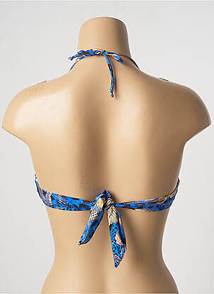 Haut de maillot de bain stretch haut bandeau bleu PAIN DE SUCRE femme