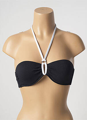 Haut de maillot de bain stretch haut bandeau noir TESSY femme