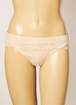 Tanga effet matière satinée rose CHANTAL THOMASS femme