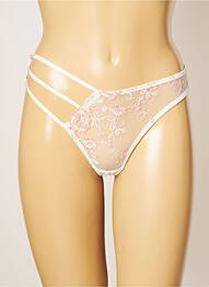 Tanga effet matière satinée beige MILLESIA femme
