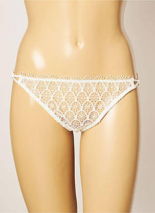 Tanga effet matière satinée beige MILLESIA femme