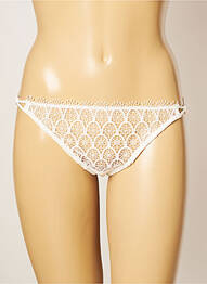 Tanga effet matière satinée beige MILLESIA femme