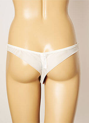 Tanga effet matière satinée beige MILLESIA femme