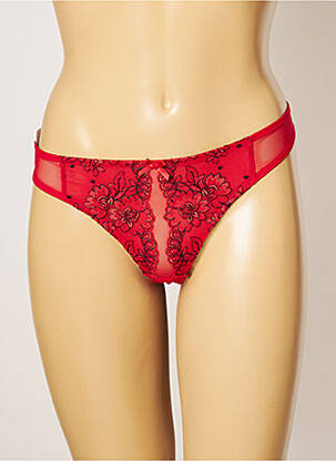 String effet matière satinée rouge MILLESIA femme