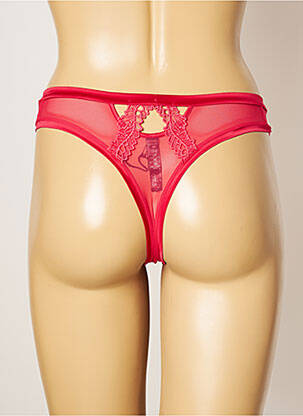 Tanga effet matière satinée rose RCRESCENTINI BY COTTON BLUB femme