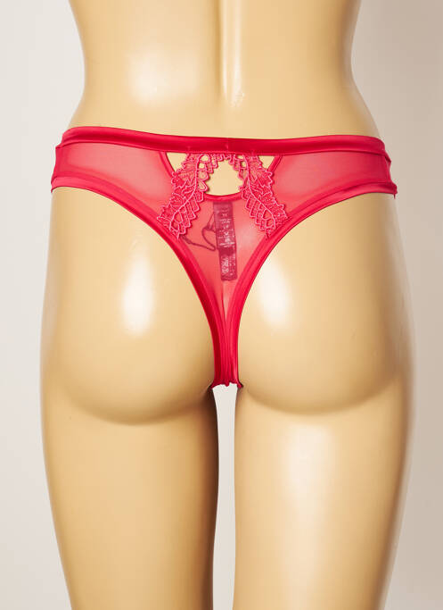 Tanga effet matière satinée rose RCRESCENTINI BY COTTON BLUB femme