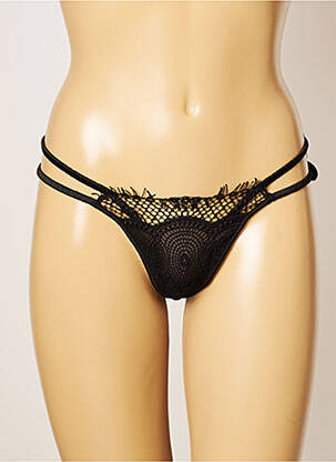 String effet matière satinée noir RCRESCENTINI BY COTTON BLUB femme