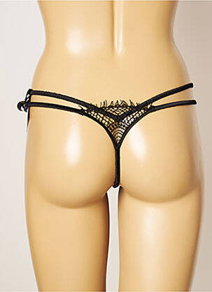 String effet matière satinée noir RCRESCENTINI BY COTTON BLUB femme