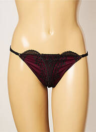 String effet matière satinée rouge AMBRA femme