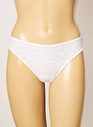 Tanga effet matière satinée blanc COTTON CLUB femme