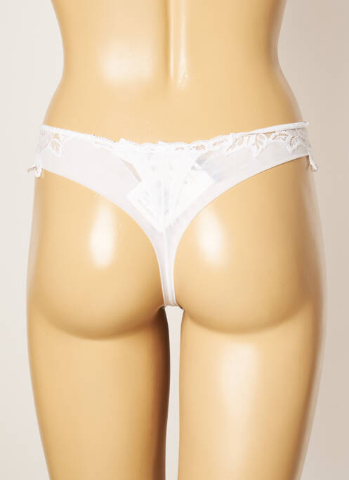 Tanga blanc COTTON CLUB pour femme