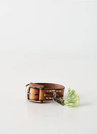 Bracelet matériaux cuir marron N°3 femme