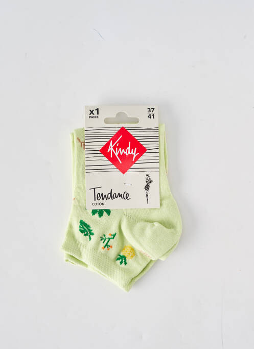 Chaussettes vert KINDY pour femme