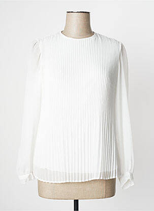 Top col rond manches longues beige TINTA STYLE femme
