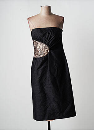 Robe mi-longue sans manche sans manche noir PAULE VASSEUR femme