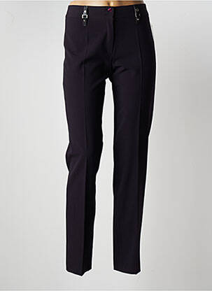 Pantalon droit stretch taille normale violet COM ELLE femme