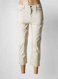 Pantalon 7/8 taille haute taille haute beige IMPAQT femme