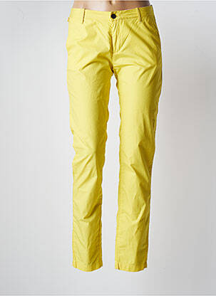 Pantalon chino tissage popeline taille normale jaune BELLEROSE femme