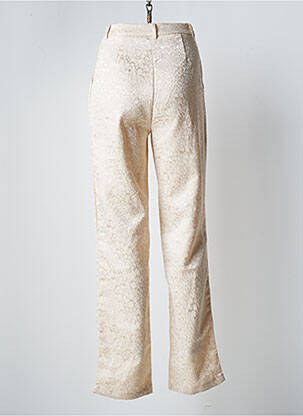Pantalon droit stretch taille haute beige LOAVIES femme