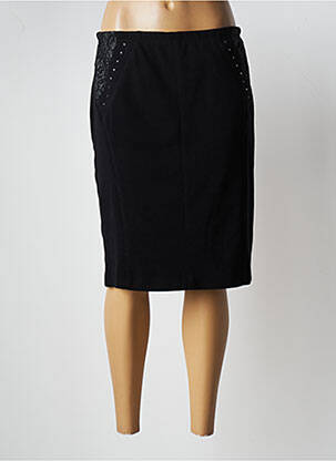 Jupe mi-longue taille haute noir PAUPORTÉ femme