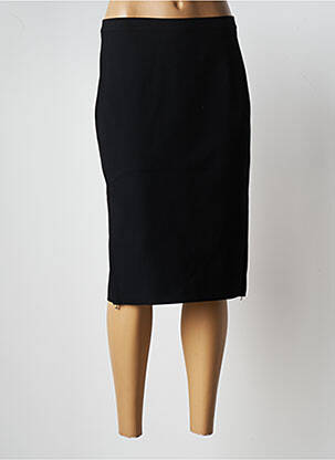 Jupe mi-longue taille à pinces noir TRICOT CHIC femme