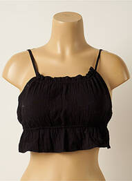 Top coupe cintrée sans manche noir PIMKIE femme