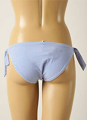 Bas de maillot de bain tissage texturé bikini bleu OYSHO femme