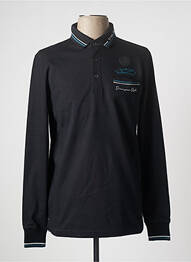 Polo manches longues manches longues noir DELAHAYE homme