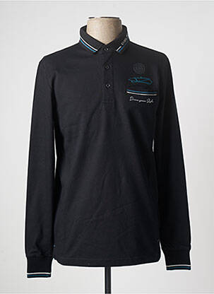 Polo manches longues manches longues noir DELAHAYE homme