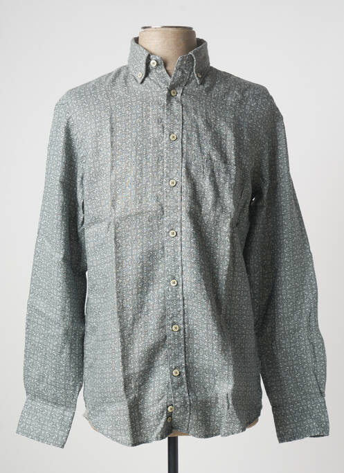 Chemise manches longues poches poitrine vert FYNCH-HATTON homme