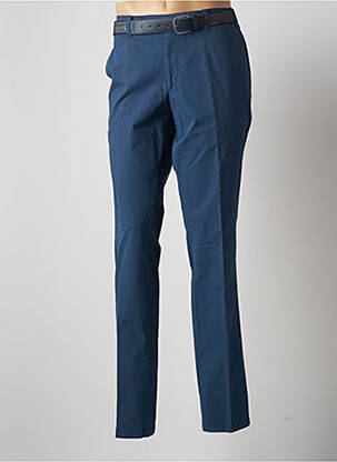 Pantalon droit bleu LUIGI MORINI pour homme