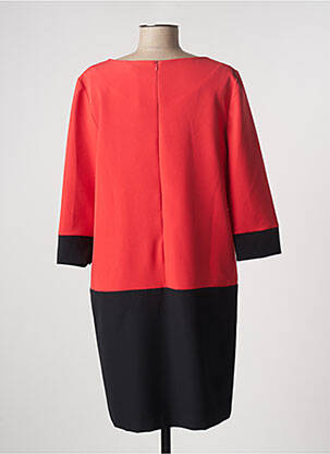 Robe mi-longue manches 3/4 manches 3/4 rouge ELEONORA AMADEI femme