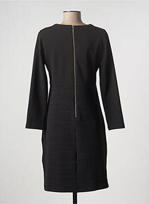 Robe mi-longue manches longues manches longues noir JUS D'ORANGE femme