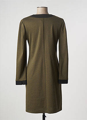 Robe mi-longue manches longues manches longues vert ELEONORA AMADEI femme