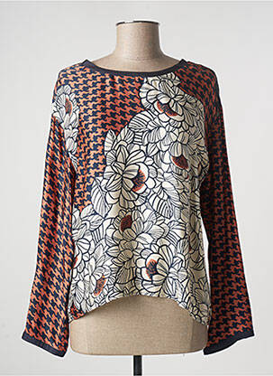 Blouse imprimé fleurs manches longues blanc PENNYBLACK femme