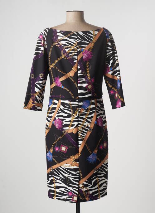 Robe mi-longue manches 3/4 manches 3/4 noir RINASCIMENTO femme