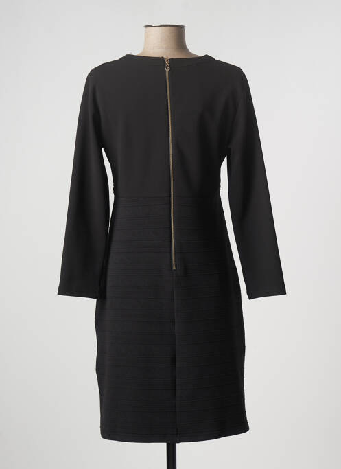 Robe mi-longue manches longues manches longues noir JUS D'ORANGE femme