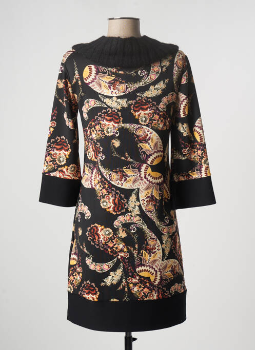 Robe mi-longue noir ELEONORA AMADEI pour femme