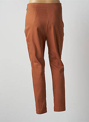 Pantalon slim taille haute taille haute marron RINASCIMENTO femme