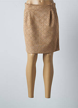 Jupe courte poches marron RINASCIMENTO femme