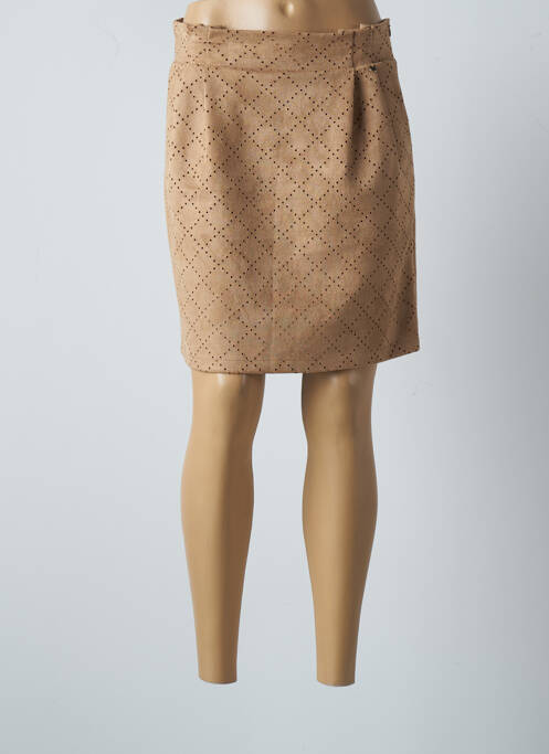 Jupe courte poches marron RINASCIMENTO femme