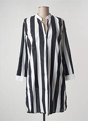 Robe mi-longue manches longues manches longues noir TERRE ROUGE femme