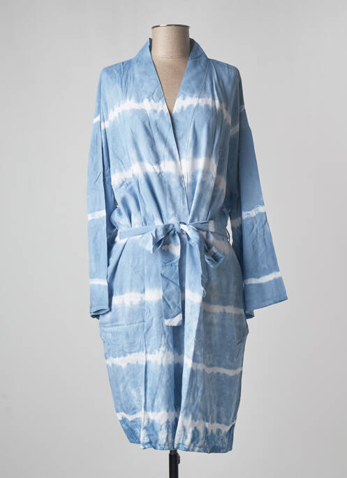 Veste kimono manches longues bleu TERRE ROUGE femme