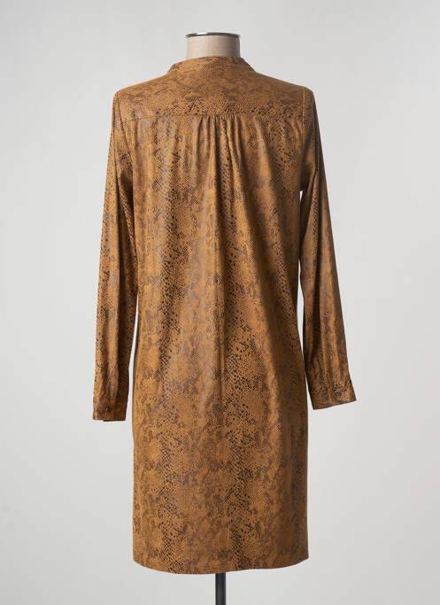 Robe mi-longue marron CIMINY pour femme