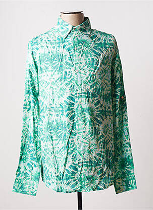Chemise manches longues poches poitrine vert TERRE ROUGE homme