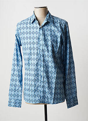 Chemise manches longues manches longues bleu TERRE ROUGE homme