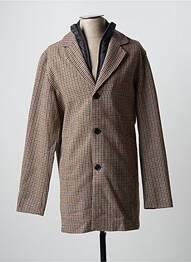 Manteau long coupe droite sans capuche beige JACK & JONES homme
