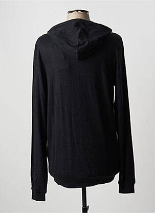 Gilet manches longues finition bords-côtes noir JACK & JONES homme