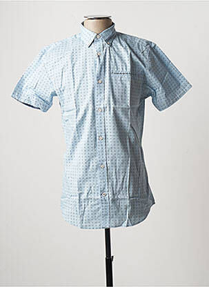 Chemise manches courtes imprimé fantaisie bleu JACK & JONES homme