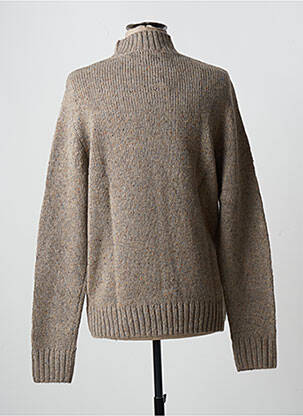 Pull stretch manches longues marron JACK & JONES homme